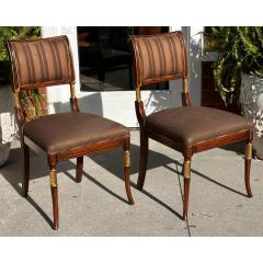 William Switzer Vintage William Switzer Directoire Saber Leg Macassar Dining Chairs Set of 4 - 3338822