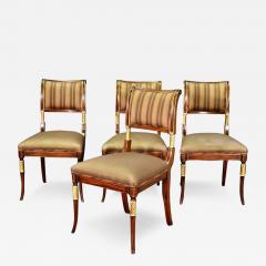 William Switzer Vintage William Switzer Directoire Saber Leg Macassar Dining Chairs Set of 4 - 3341594