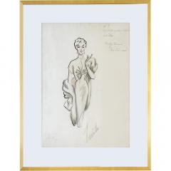 William Travilla Original Marilyn Monroe Costume Sketch by Travilla - 4614632