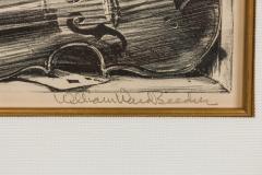 William Ward Beecher Lithograph Still Life Titled Seance  - 4514596