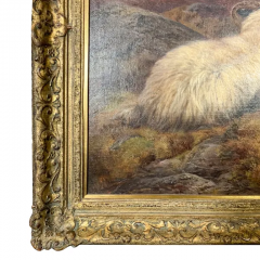 William Watson Victorian Oil On Canvas Of Sheep By William Watson - 2565733