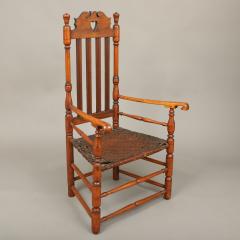 William and Mary Heart and Crown Banister Back Armchair - 4687546