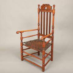 William and Mary Heart and Crown Banister Back Armchair - 4687547