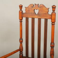 William and Mary Heart and Crown Banister Back Armchair - 4687548