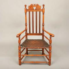 William and Mary Heart and Crown Banister Back Armchair - 4688935