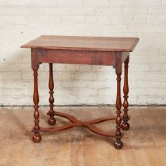 William and Mary Oak X Stretcher Table - 3705338