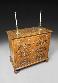 William and Mary Period Marquetry Inlaid Walnut Chest of Drawers - 4603744