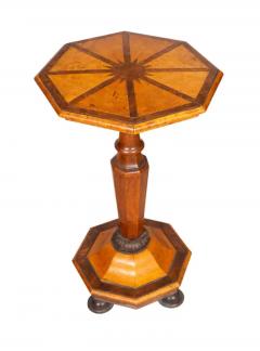 William and Mary Style Yew Wood and Maple Candlestand - 4136915
