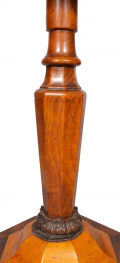 William and Mary Style Yew Wood and Maple Candlestand - 4136958