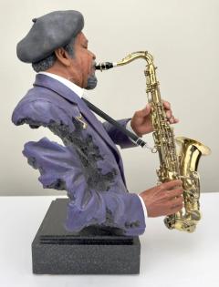 Willitts Designs Sax Appeal Musician Cast Resin Sculpture Signed Numbered - 3536366