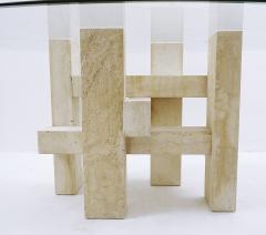 Willy Ballez Mid Century Modern Travertine Dining Table by Willy Ballez - 2735244