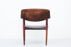 Willy Beck Armchair by Larsen and Madsen in Leather and Wood by W Beck Denmark 1950 - 3188355