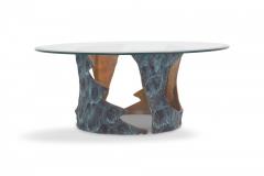 Willy Ceysens Willy Ceysens Coffee Table in Solid Bronze Glass 1970s - 844935
