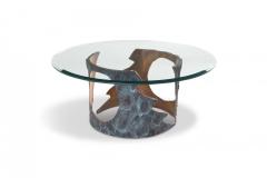 Willy Ceysens Willy Ceysens Coffee Table in Solid Bronze Glass 1970s - 844940