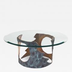 Willy Ceysens Willy Ceysens Coffee Table in Solid Bronze Glass 1970s - 846489