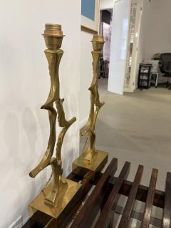 Willy Daro 1970s Pair of Sculptural bronze lamps by Willy Daro - 4711762
