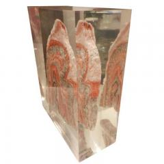 Willy Daro A Large Scale Sculpture of a Piece of Agate Encased in Lucite - 255401
