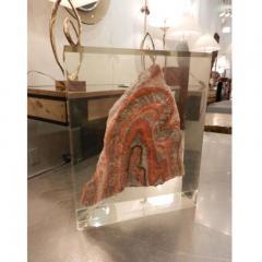 Willy Daro A Large Scale Sculpture of a Piece of Agate Encased in Lucite - 255402