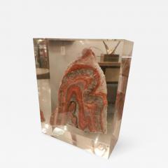 Willy Daro A Large Scale Sculpture of a Piece of Agate Encased in Lucite - 256948