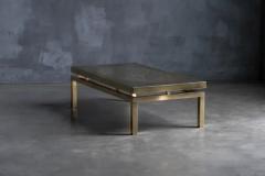 Willy Daro Brass Coffee Table by Willy Daro Belgium 1970s - 4117279