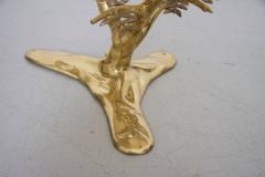 Willy Daro Brass Tree Sculpture Coffee Table in the manner of Willy Daro - 538941
