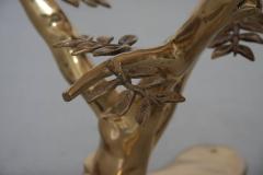 Willy Daro Brass Tree Sculpture Coffee Table in the manner of Willy Daro - 538942