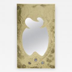 Willy Daro Etched brass mirror by Willy Daro  - 791156