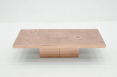 Willy Daro Etched red copper coffee table - 812440