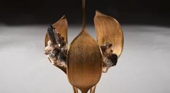 Willy Daro IMPRESSIVE 1970 GILT BRONZE AND QUARTZ LAMP BY WILLY DARO - 2010425