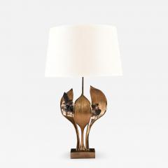 Willy Daro IMPRESSIVE 1970 GILT BRONZE AND QUARTZ LAMP BY WILLY DARO - 2011148