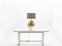 Willy Daro Large Belgian Willy Daro table lamp in brass and bronze 1970s - 996004