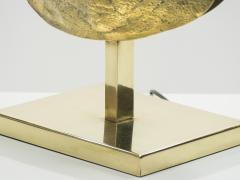 Willy Daro Large Belgian Willy Daro table lamp in brass and bronze 1970s - 996009