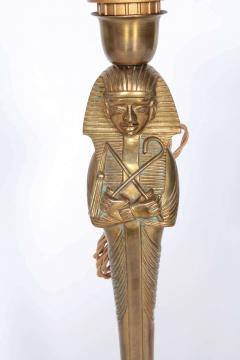 Willy Daro Pair of Bronze Egyptian lamps by Willy Daro - 853821