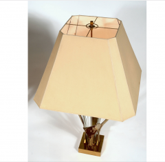 Willy Daro Pair of Rare Table Lamps leaf bronze by Willy Daro - 769822