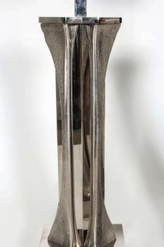 Willy Daro Pair of Table Lamps in silver bronze by Willy Daro - 2135527