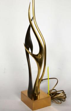Willy Daro Pair of sculptural bronze lamps - 727312