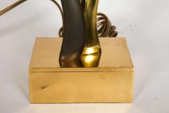Willy Daro Pair of sculptural bronze lamps - 727316