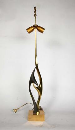 Willy Daro Pair of sculptural bronze lamps - 727317