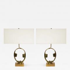 Willy Daro Pair of sculptural bronze lamps by Willy Daro - 731062