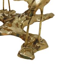 Willy Daro Willy Daro 1970s French Sculptural Brass and Glass Coffee Table - 2027416