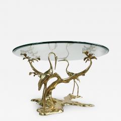 Willy Daro Willy Daro Crane and Bonzai Tree Brass Coffee Table - 3044799