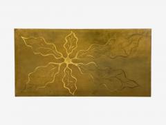 Willy Daro Willy Daro Engraved Brass Coffee Table Belgium 1970s - 4384763