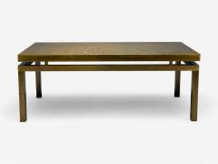 Willy Daro Willy Daro Engraved Brass Coffee Table Belgium 1970s - 4384764