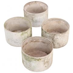 Willy Guhl Four French Cast Stone Round Planters Attributed to Willy Guhl C 1970  - 4452744