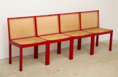 Willy Guhl Set of Four Red Lacquered Bankshuhl Chairs by Willy Guhl for Stendig - 660627