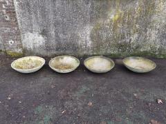 Willy Guhl Willy Guhl for Eternit 2 Pairs Mid Century Modern concrete Garden Dish Planters - 4186782