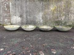 Willy Guhl Willy Guhl for Eternit 2 Pairs Mid Century Modern concrete Garden Dish Planters - 4186783