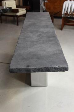 Willy Rizzo A Willy Rizzo Faux Slate and Polished Chrome Console Table - 4654911