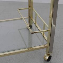 Willy Rizzo Bar Cart in Chrome and Brass attributed to Willy Rizzo - 538747