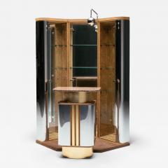 Willy Rizzo Bar corner cabinet by Willy Rizzo Italy 1970s - 4475386
